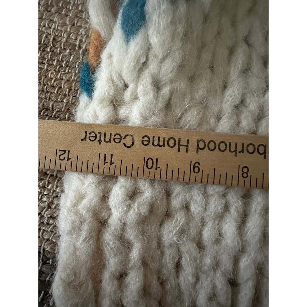 Faherty x B. Yellowtail Chunky Hand-Knit Alpaca Scarf oversized native new 12x80 - Picture 7 of 11